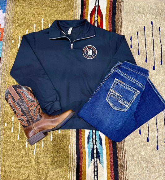 CBHQ 1/4 Zip Sweatshirt in Black