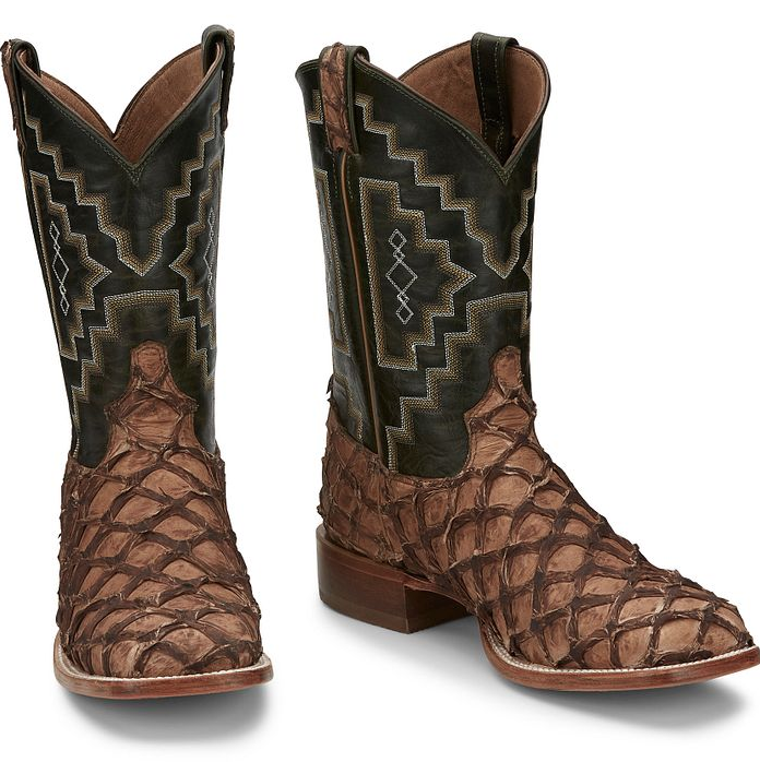 Tony Lama Leviathan Pirarucu 11" Western Boot 8 D