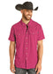 Rock & Roll Denim TEK Western Stretch Pink Short Sleeve Shirt
