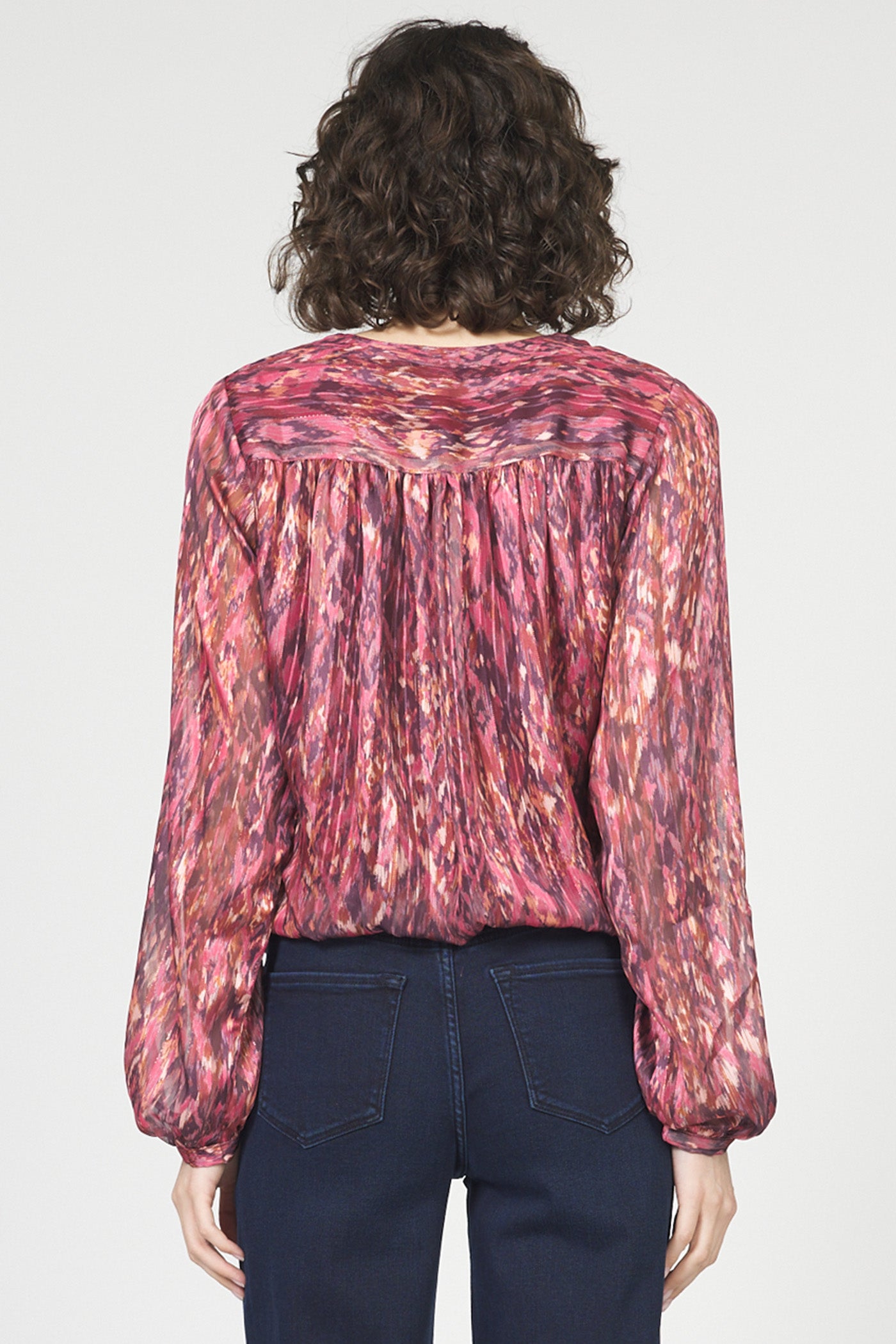 Dear John Piaf Top in Pomegranate Flame