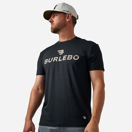Burlebo Flying B Go To Tee in Black & Classic Deer Camo