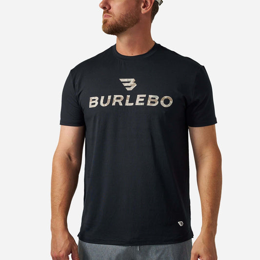 Burlebo Flying B Go To Tee in Black & Classic Deer Camo