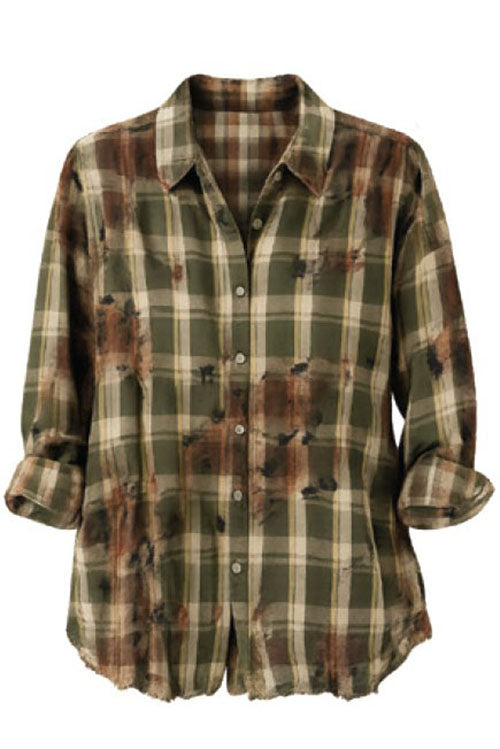Dear John Adrianna Long Sleeve Shirt in Green