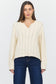 Dear John Dreya V-Neck Long Sleeve Sweater in Cream
