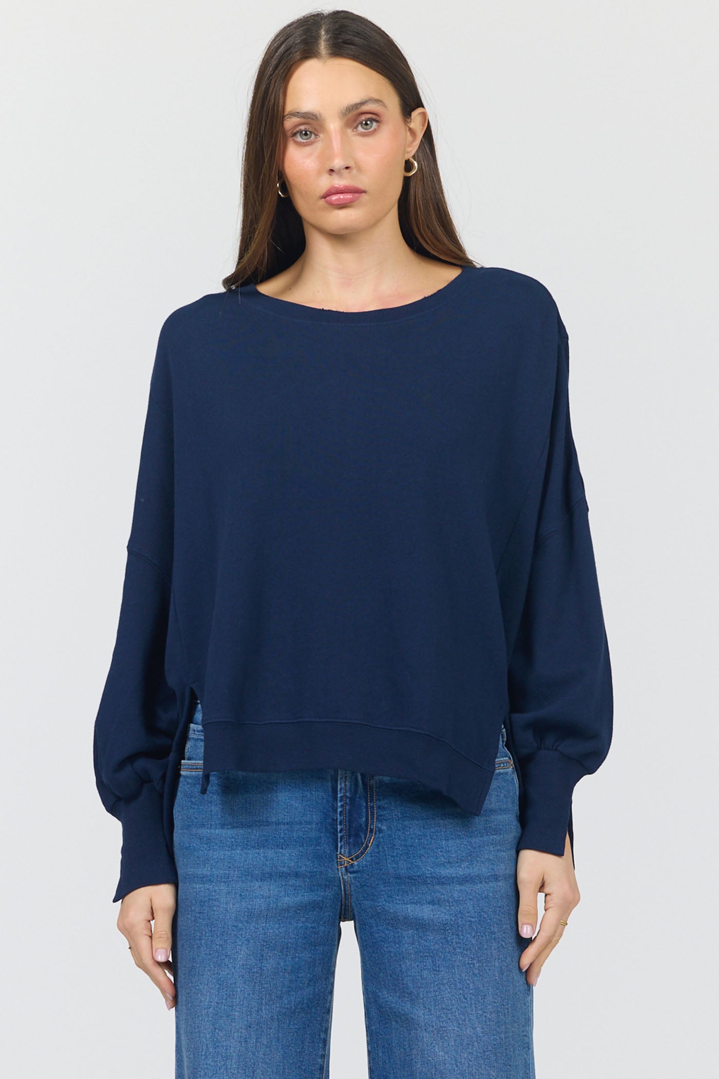 Dear John Trenton Crop Sweater in Black Iris