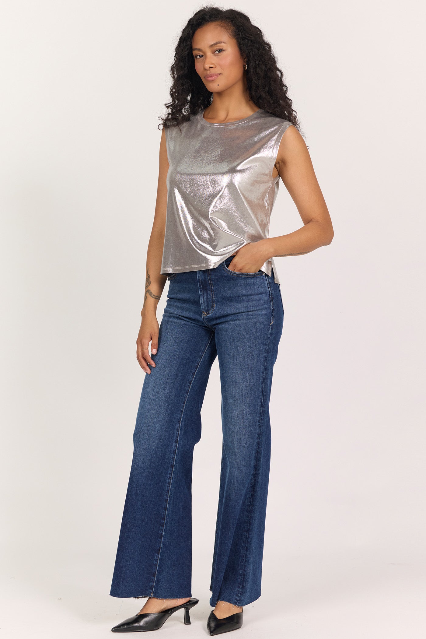 Dear John Charli Tank in Silver