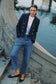 Dear John Rowena Jacket in Black Iris