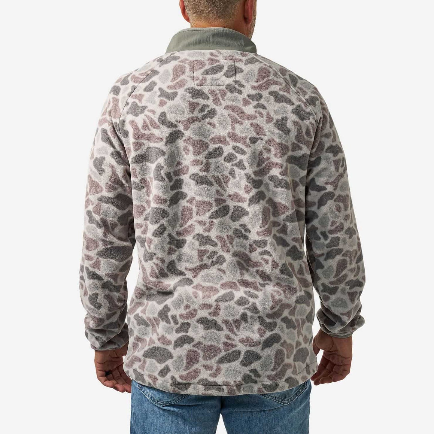 Burlebo The Micro Fleece Half Zip in Classic Deer Camo