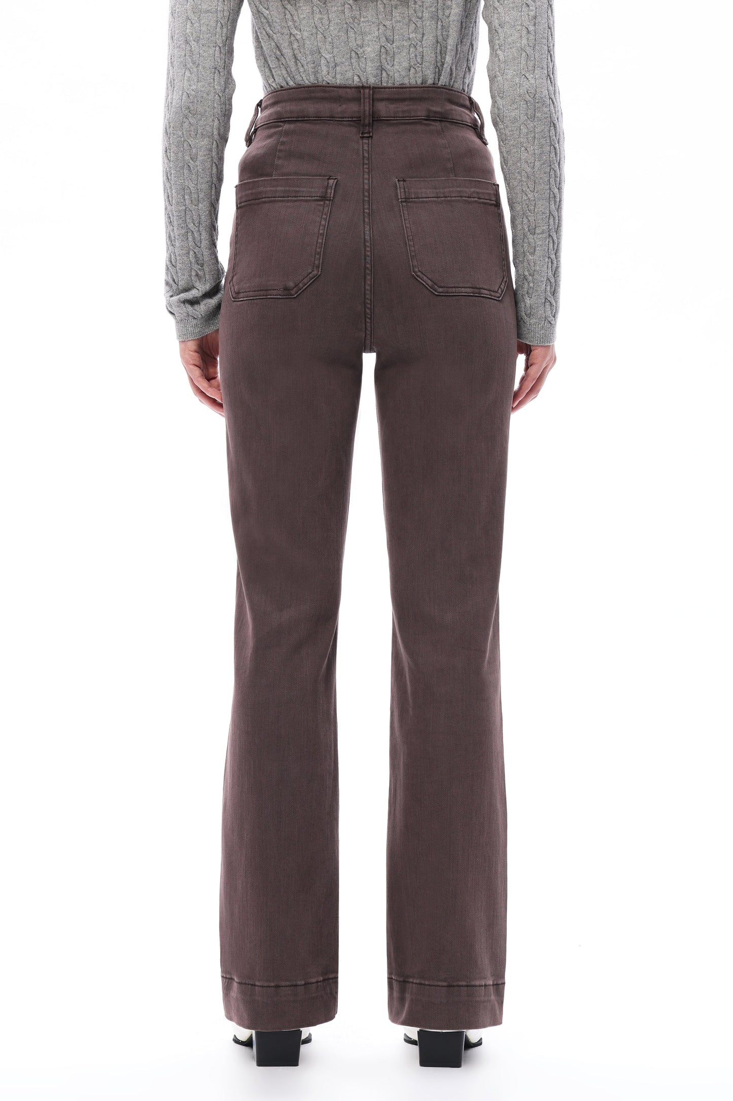 Bayeas Super High Rise Bootcut Pants in Chocolate
