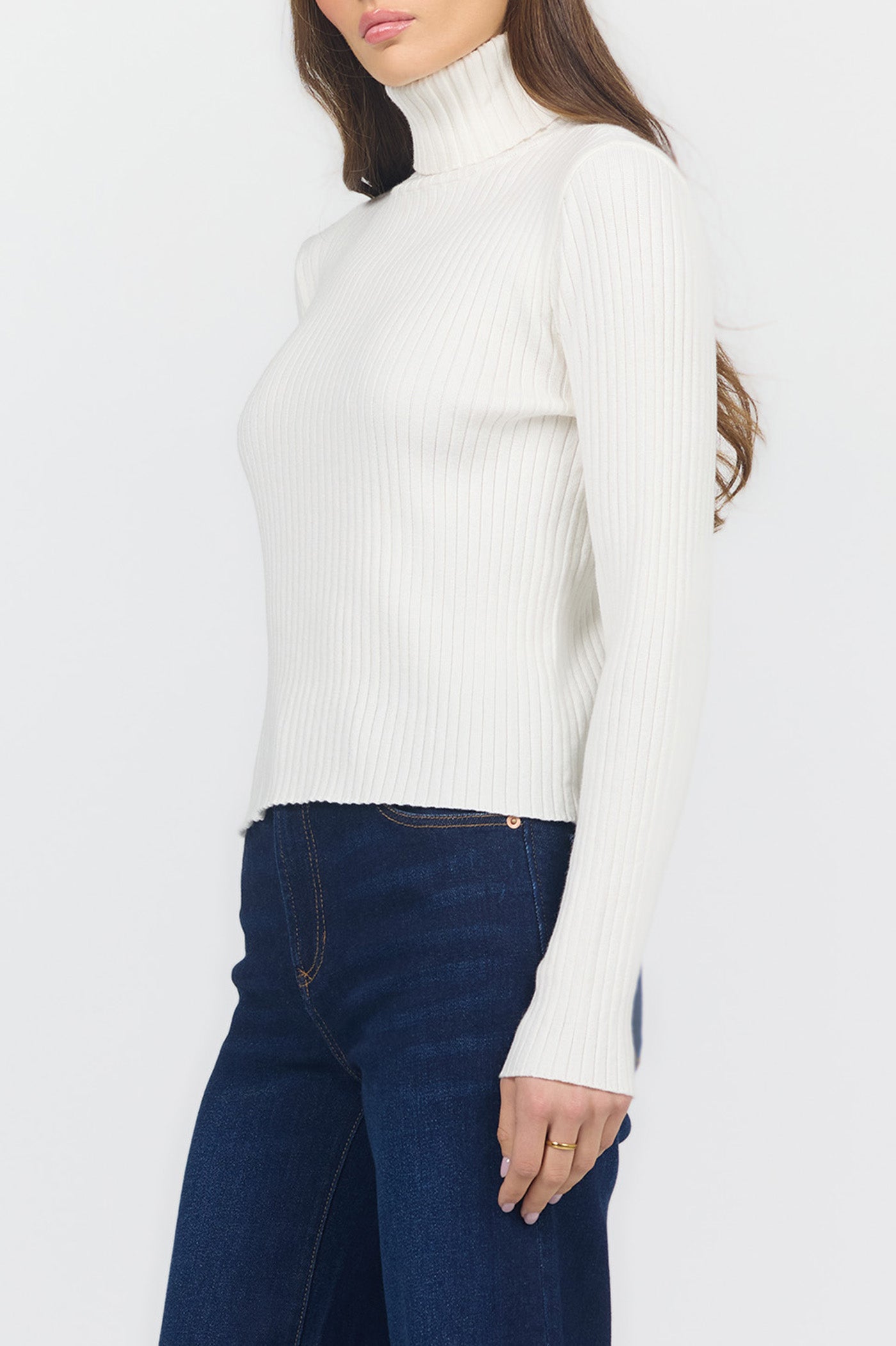 Dear John Arlen Long Sleeve Sweater in Off White