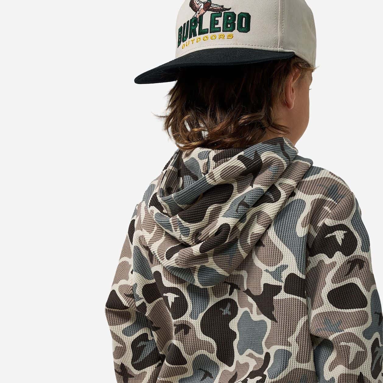 Burlebo Youth Thermal Hoodie in Mallard Mayhem Camo
