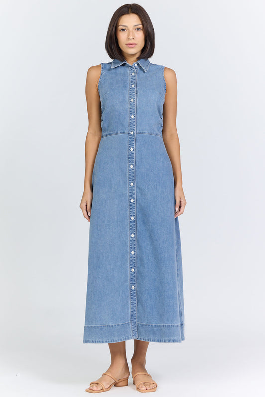 Dear John Luella Denim Dress in Lake Chelan