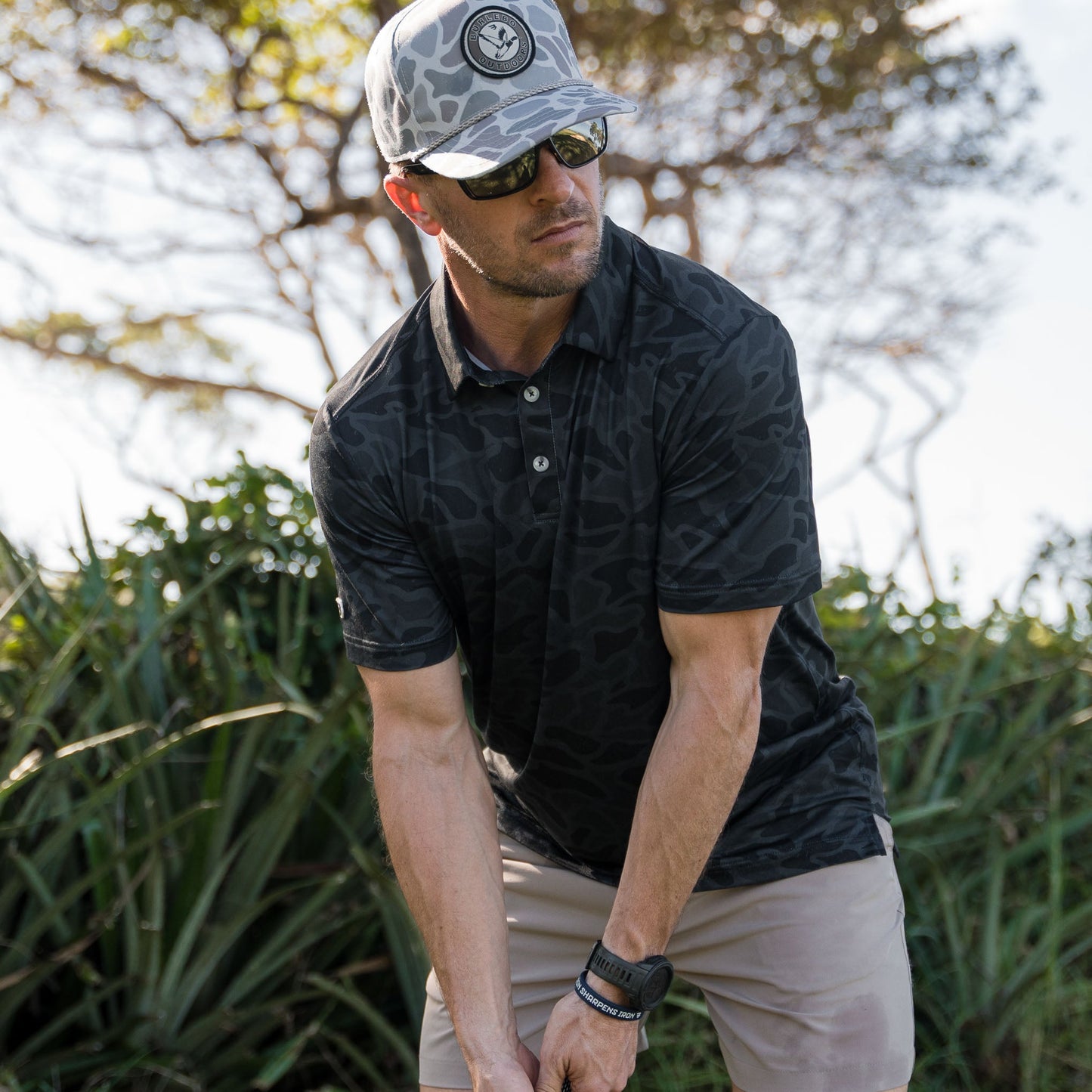 Burlebo Performance Polo in Black Camo