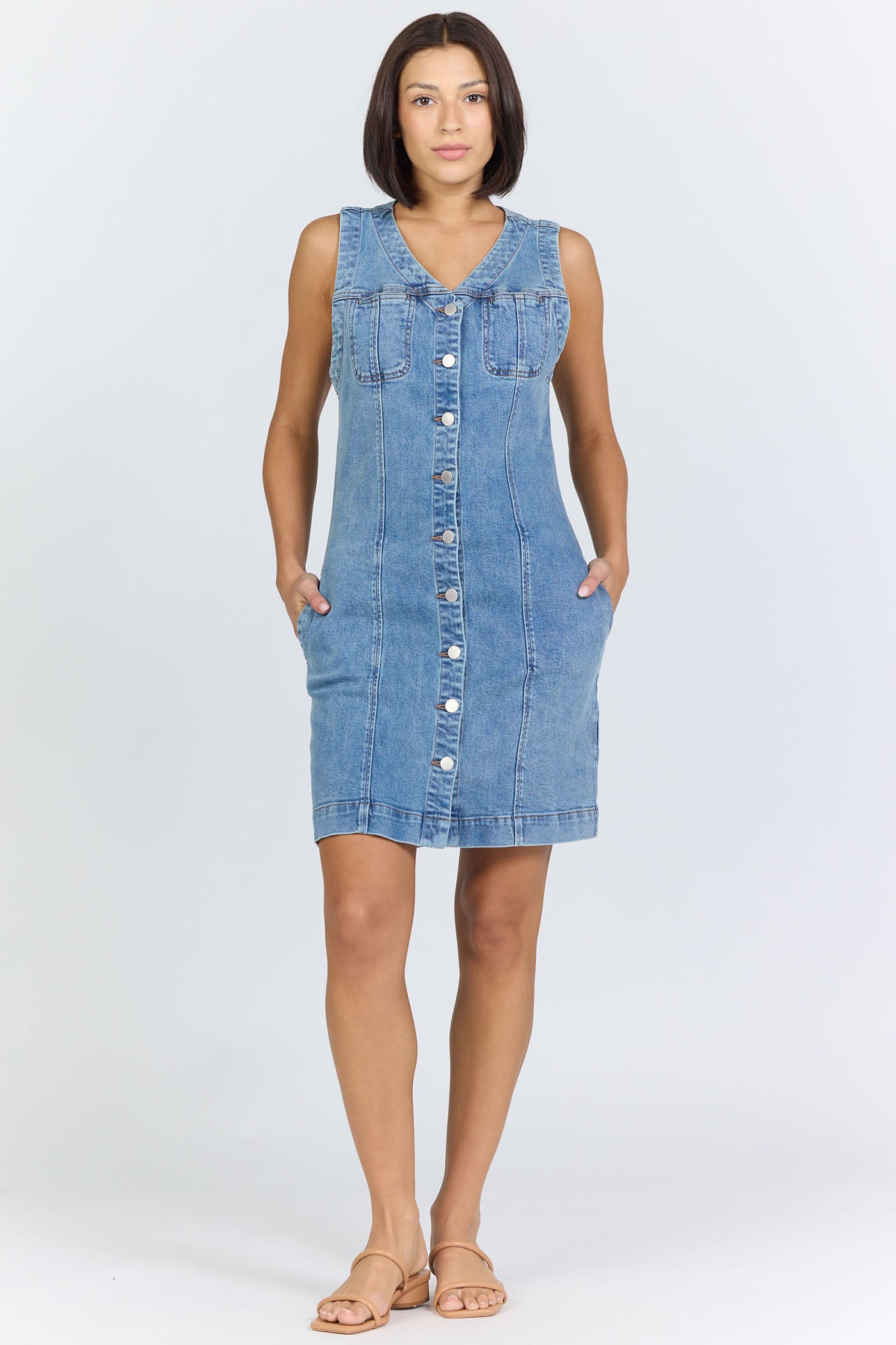 Dear John Zamira Denim Dress in Twilight Sky