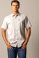 Kimes Linville Short Sleeve Dress Shirt in Silver/White
