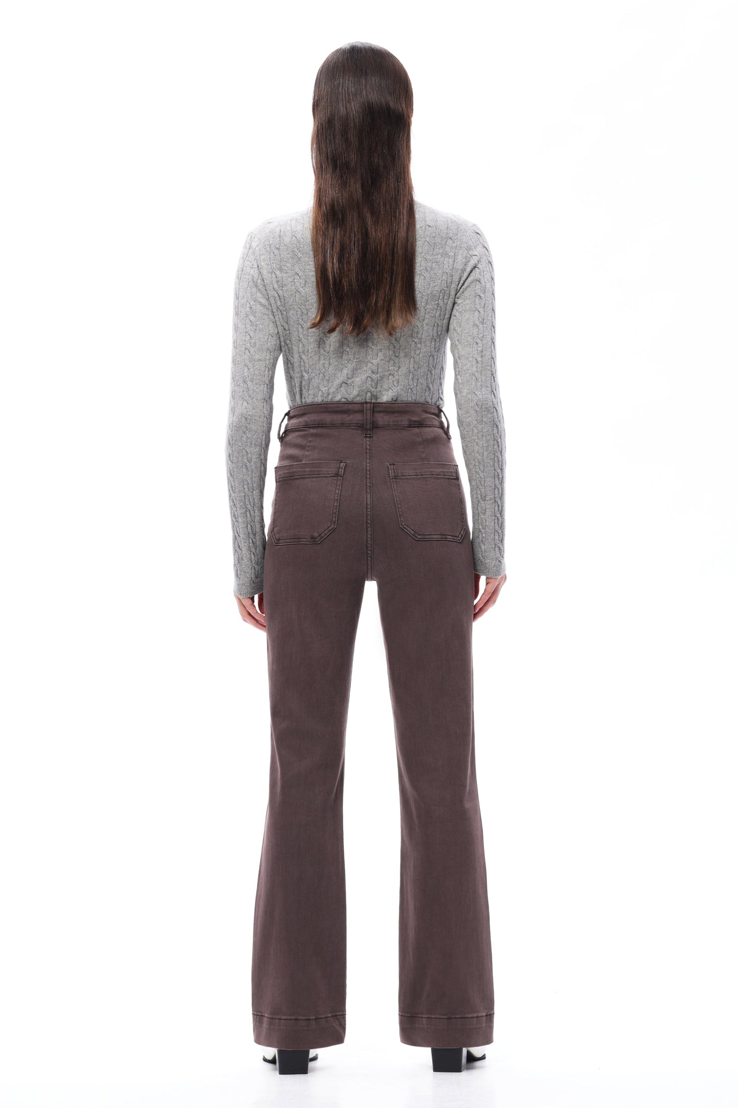 Bayeas Super High Rise Bootcut Pants in Chocolate
