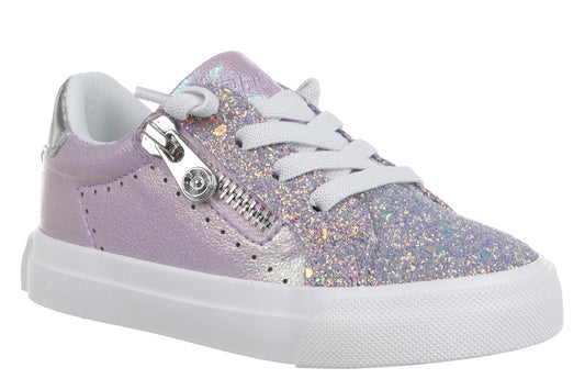 Blowfish Malibu Little Kids Perfect-T Sneaker in Purple Multiglitter