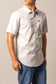 Kimes Linville Short Sleeve Dress Shirt in Silver/White