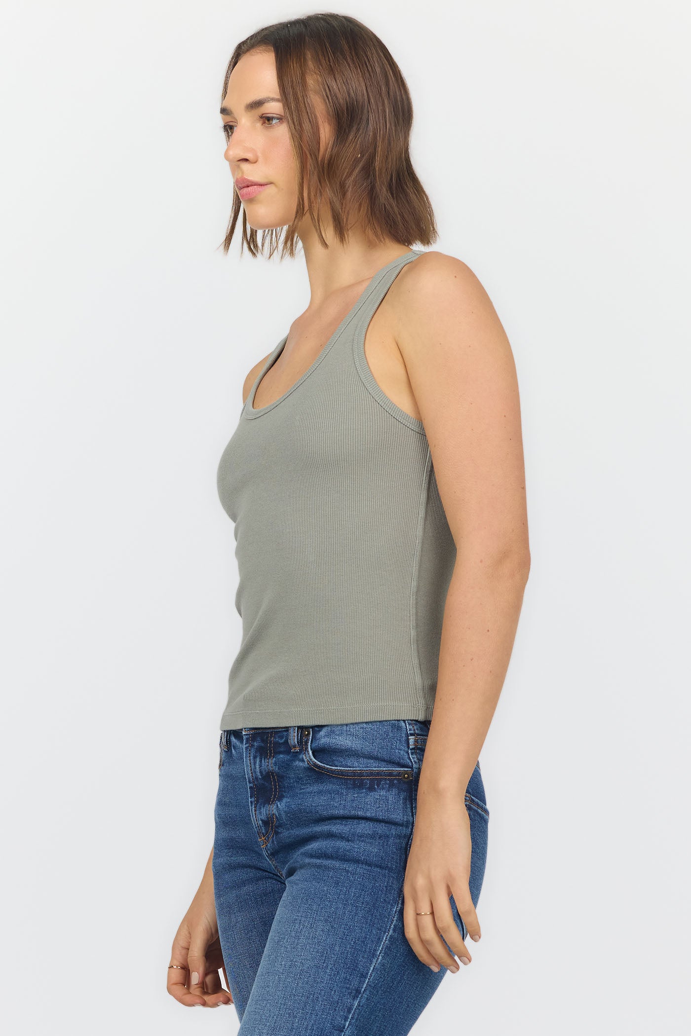 Dear John Louise Tank in Vetiver
