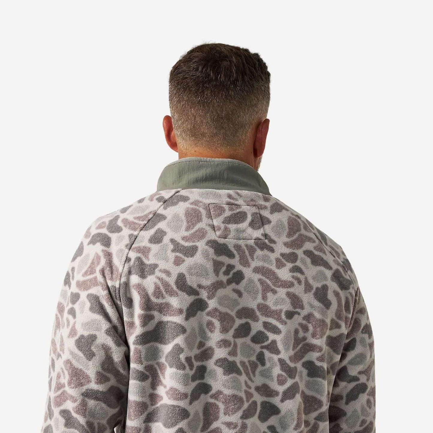 Burlebo The Micro Fleece Half Zip in Classic Deer Camo