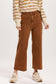 Dear John Denim Audrey Super High Rise Cropped Wide Leg Jean in Burnt Sienna