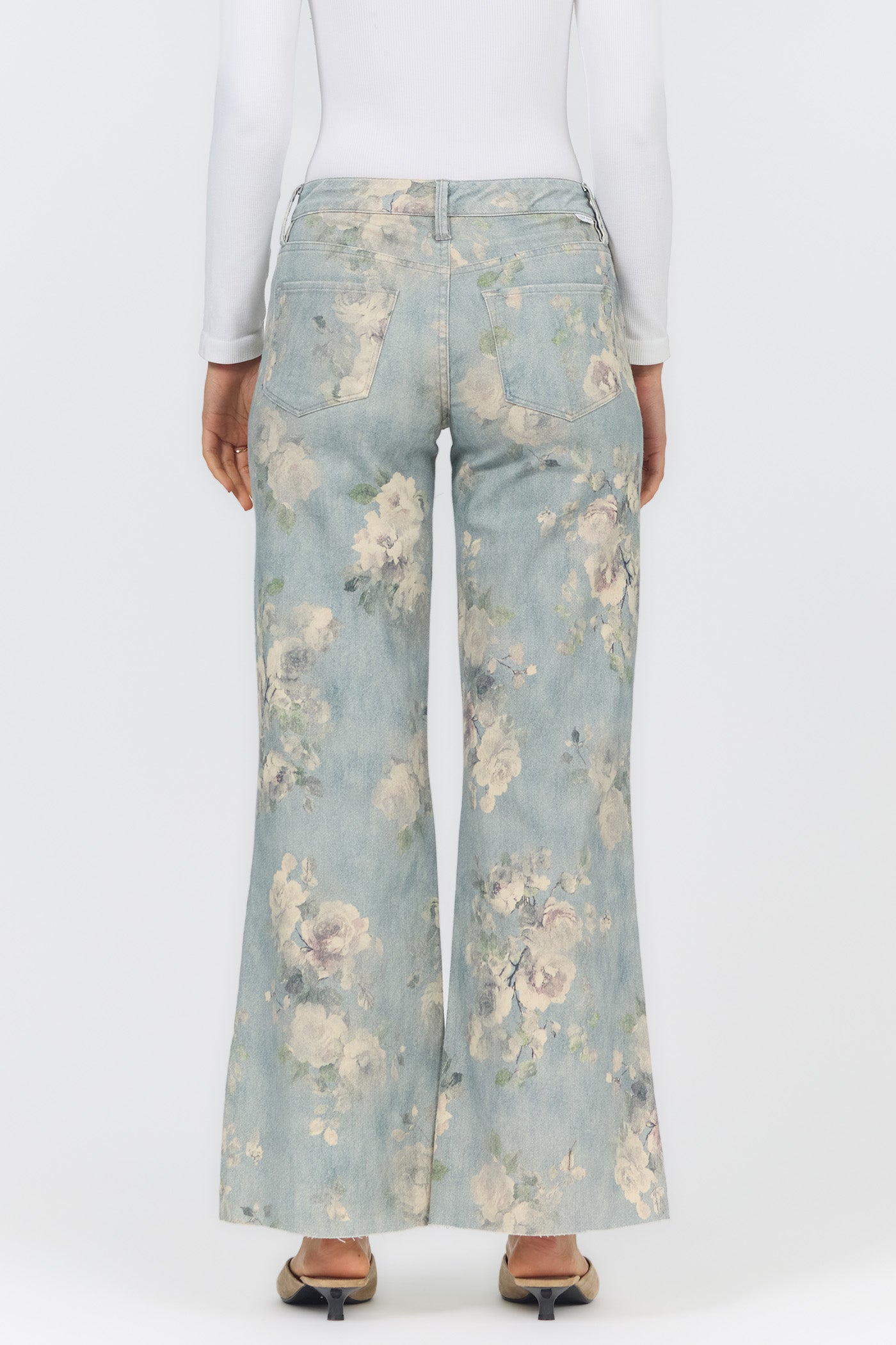 Dear John Micah Wide Leg Jean in Sea Glass Garden