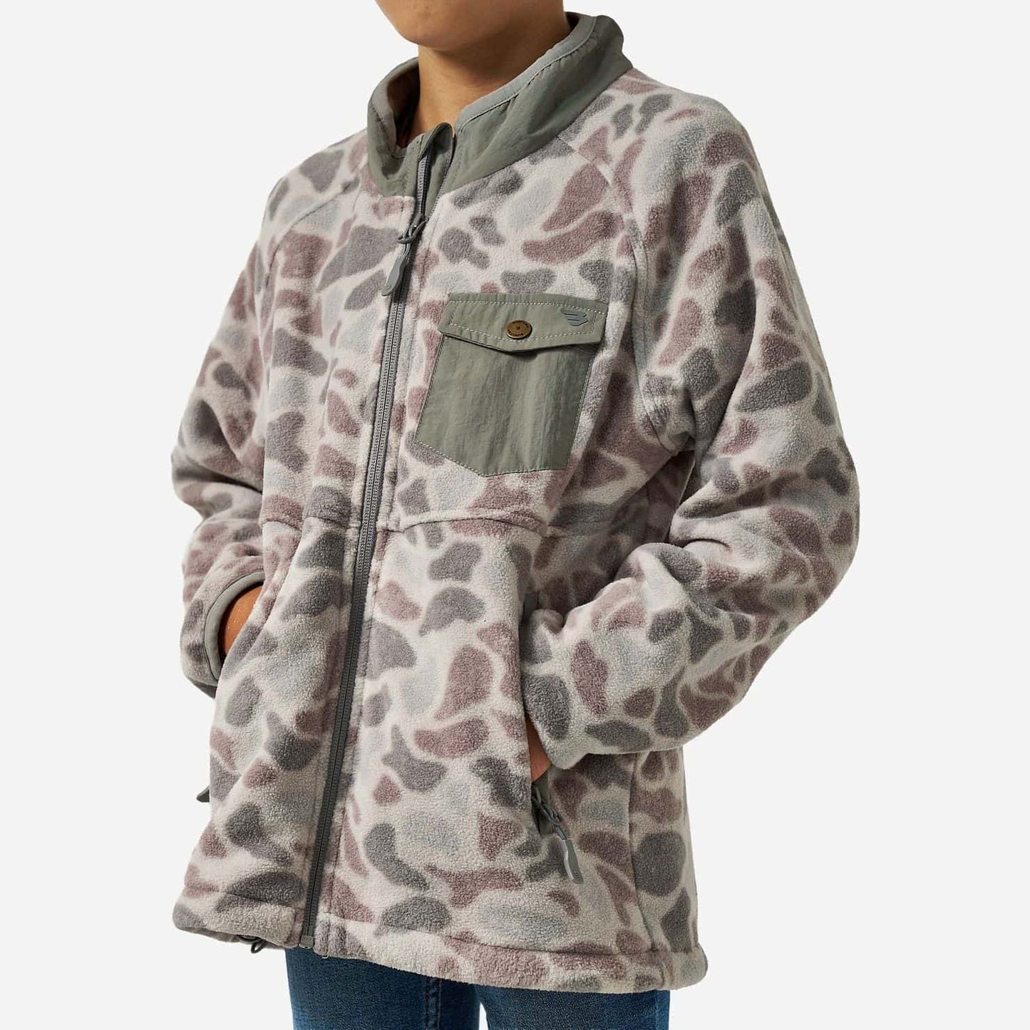 Burlebo Youth Micro Fleece in Classic Deer Camo