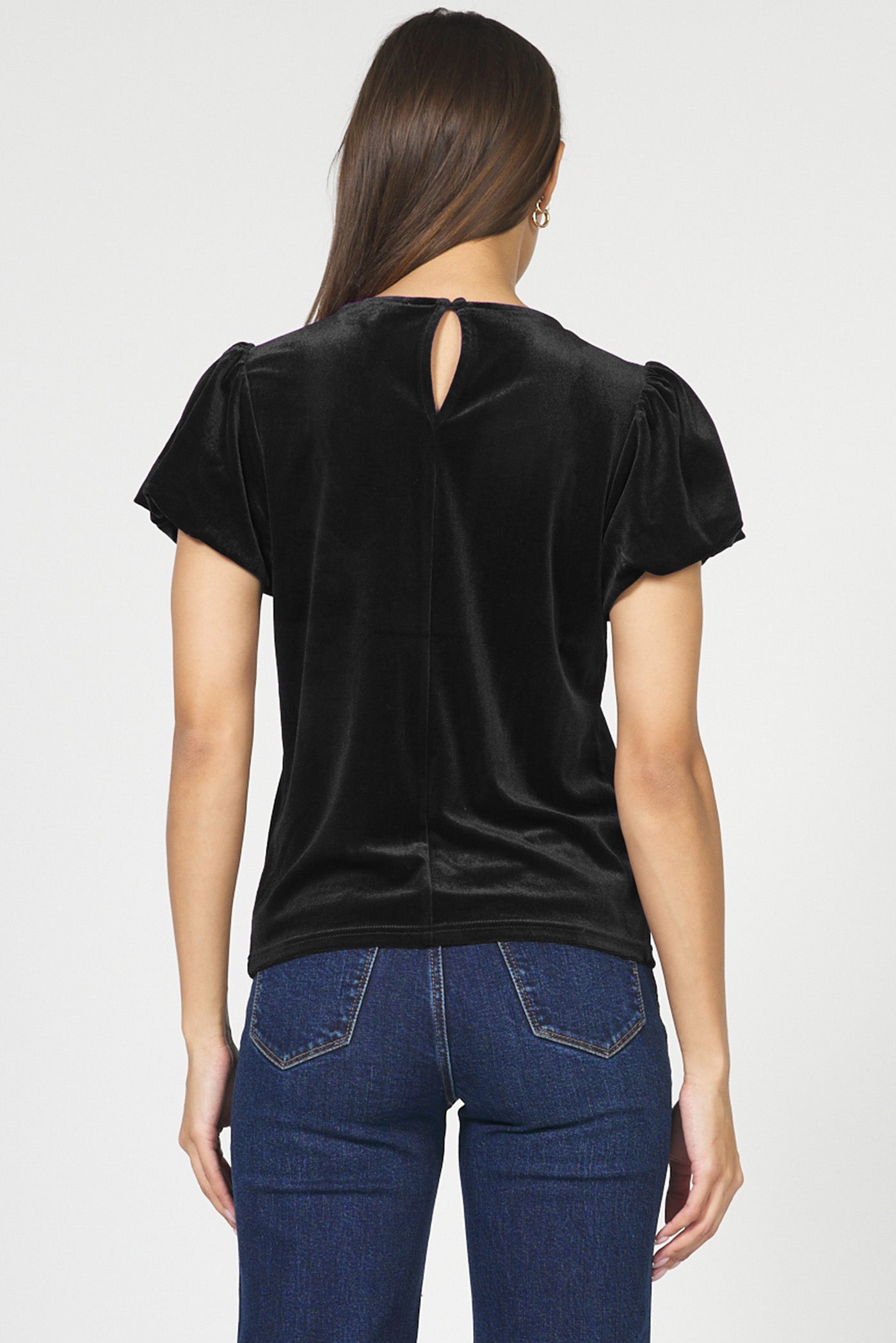 Dear John Vanessia Puff Sleeve Top in Black