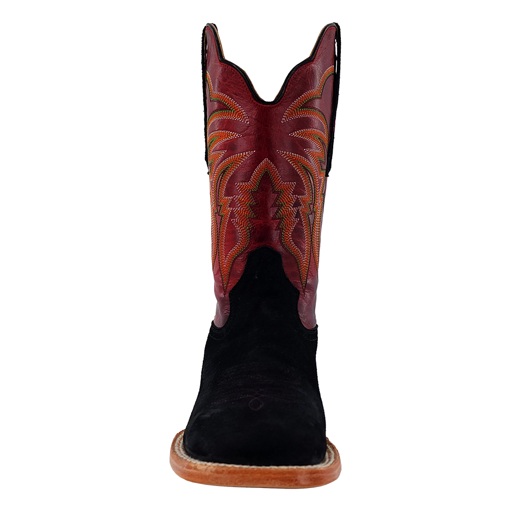 R. Watson Men’s Barn Red and Black Boar Wide Square 11″ Boot