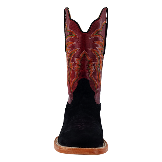 R. Watson Men’s Barn Red and Black Boar Wide Square 11″ Boot