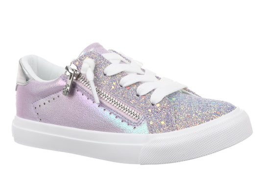Blowfish Malibu Big Kids Perfect-K Sneaker in Purple Multiglitter