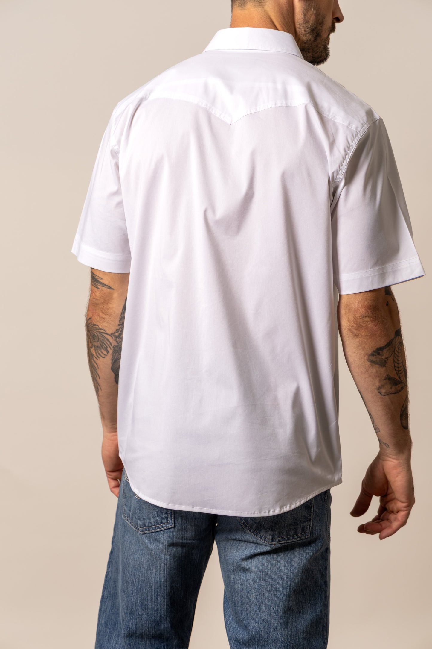 Kimes Rio Short Sleeve Dress Shirt in White