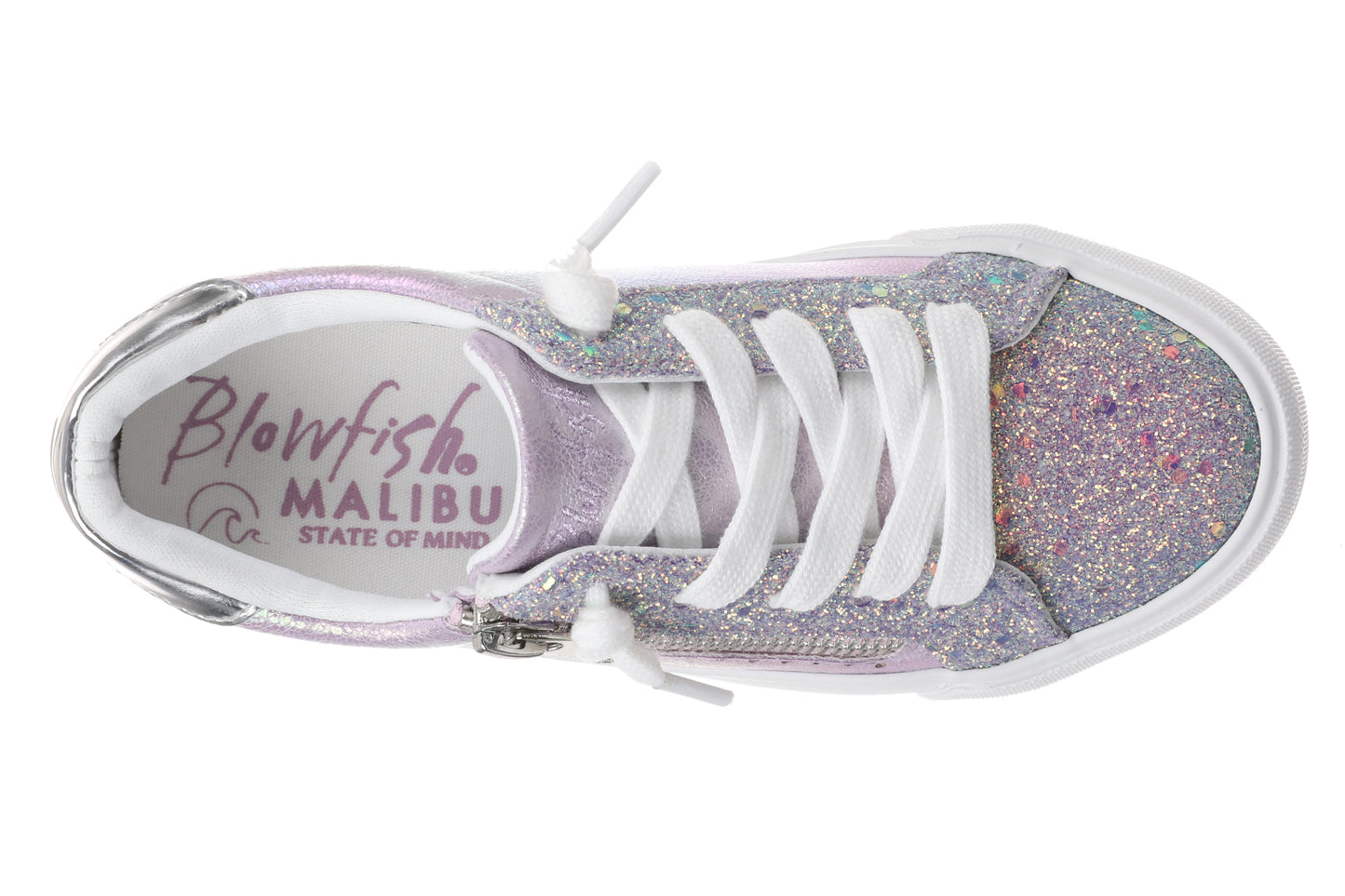 Blowfish Malibu Big Kids Perfect-K Sneaker in Purple Multiglitter