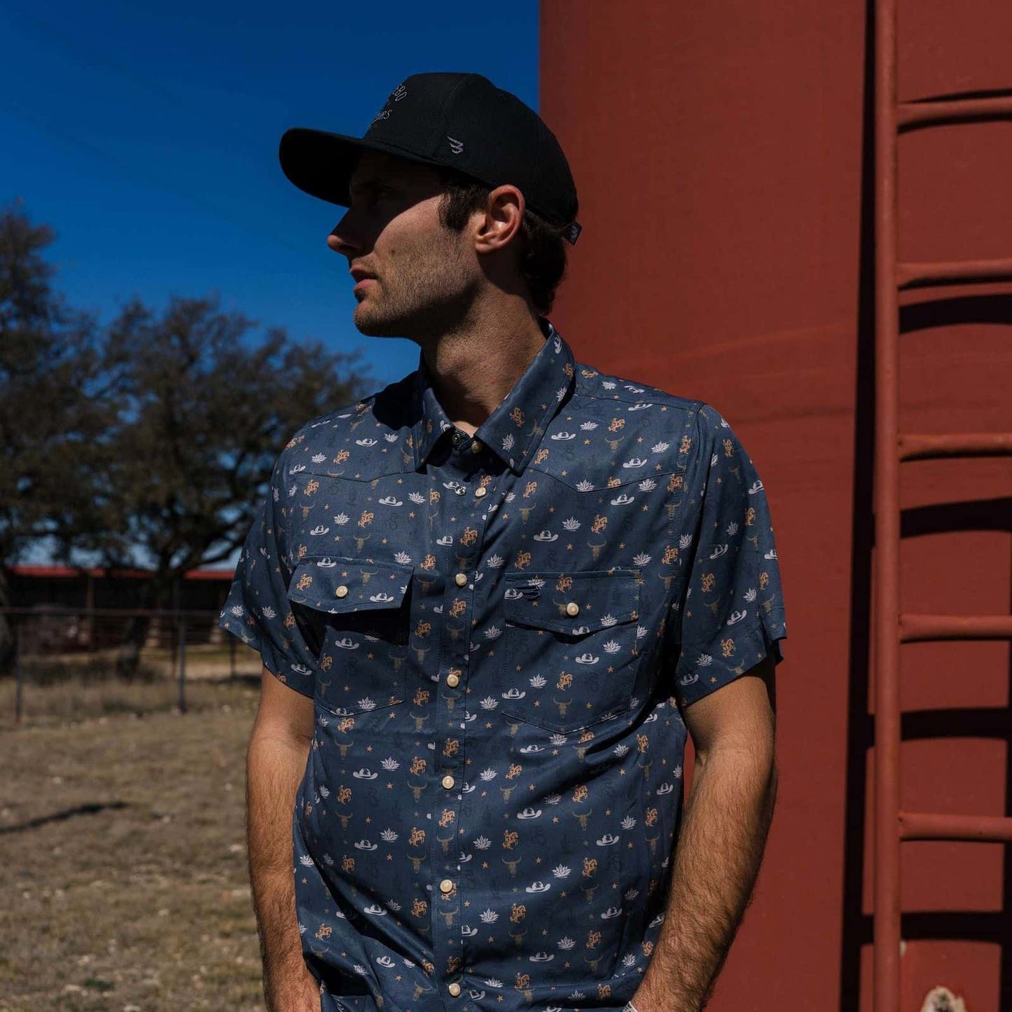 Burlebo Performance Western Shirt in Desert Night