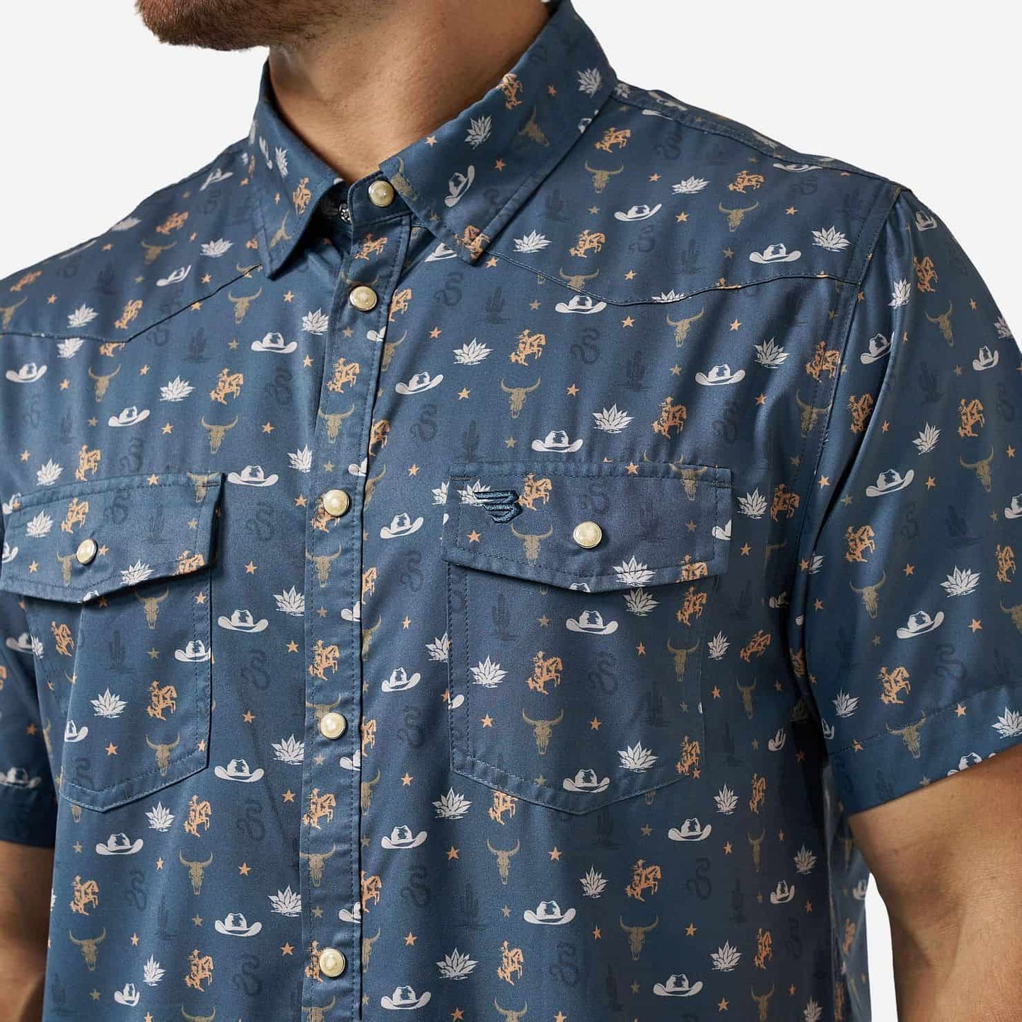 Burlebo Performance Western Shirt in Desert Night