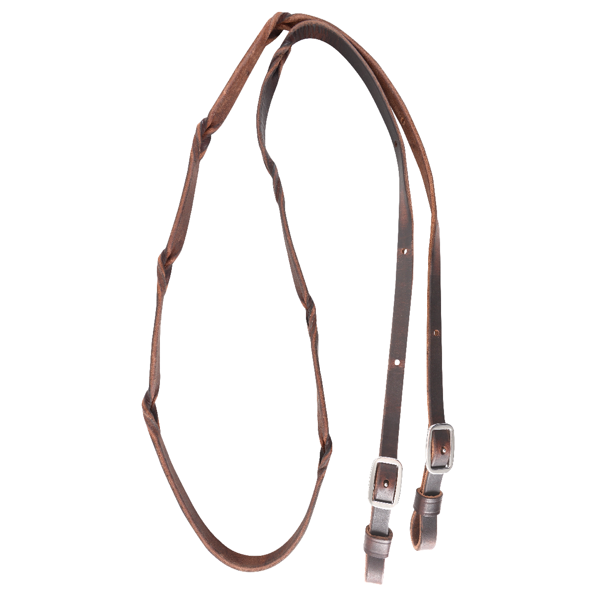 Martin Saddlery Latigo Braided 2-Strand Barrel Rein 5/8" Thick Buckle Ends