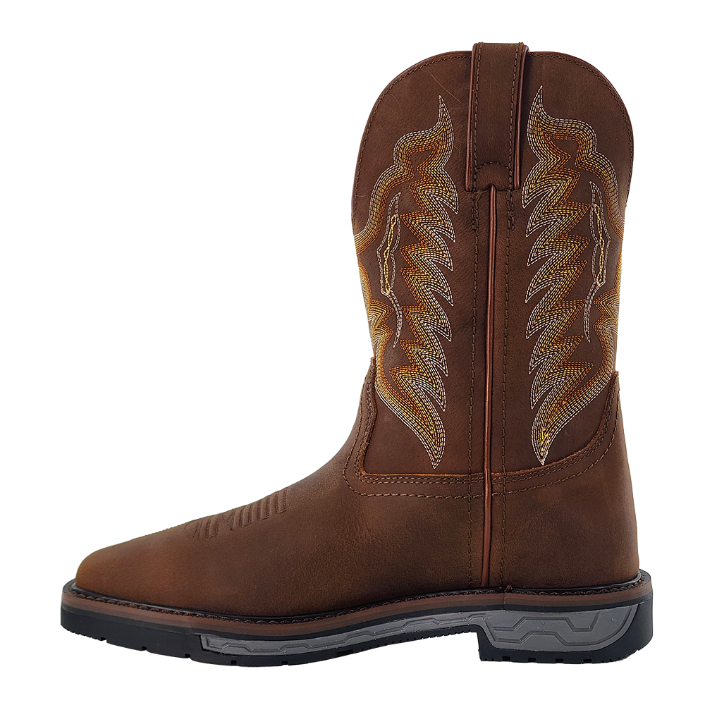 R. Watson Men’s Crazy House Cowhide Wide Square 11″ Steel Toe Work Boot
