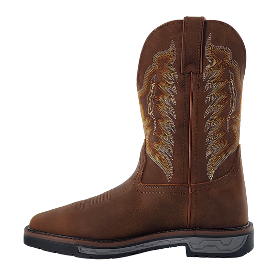 R. Watson Men’s Crazy House Cowhide Wide Square 11″ Steel Toe Work Boot