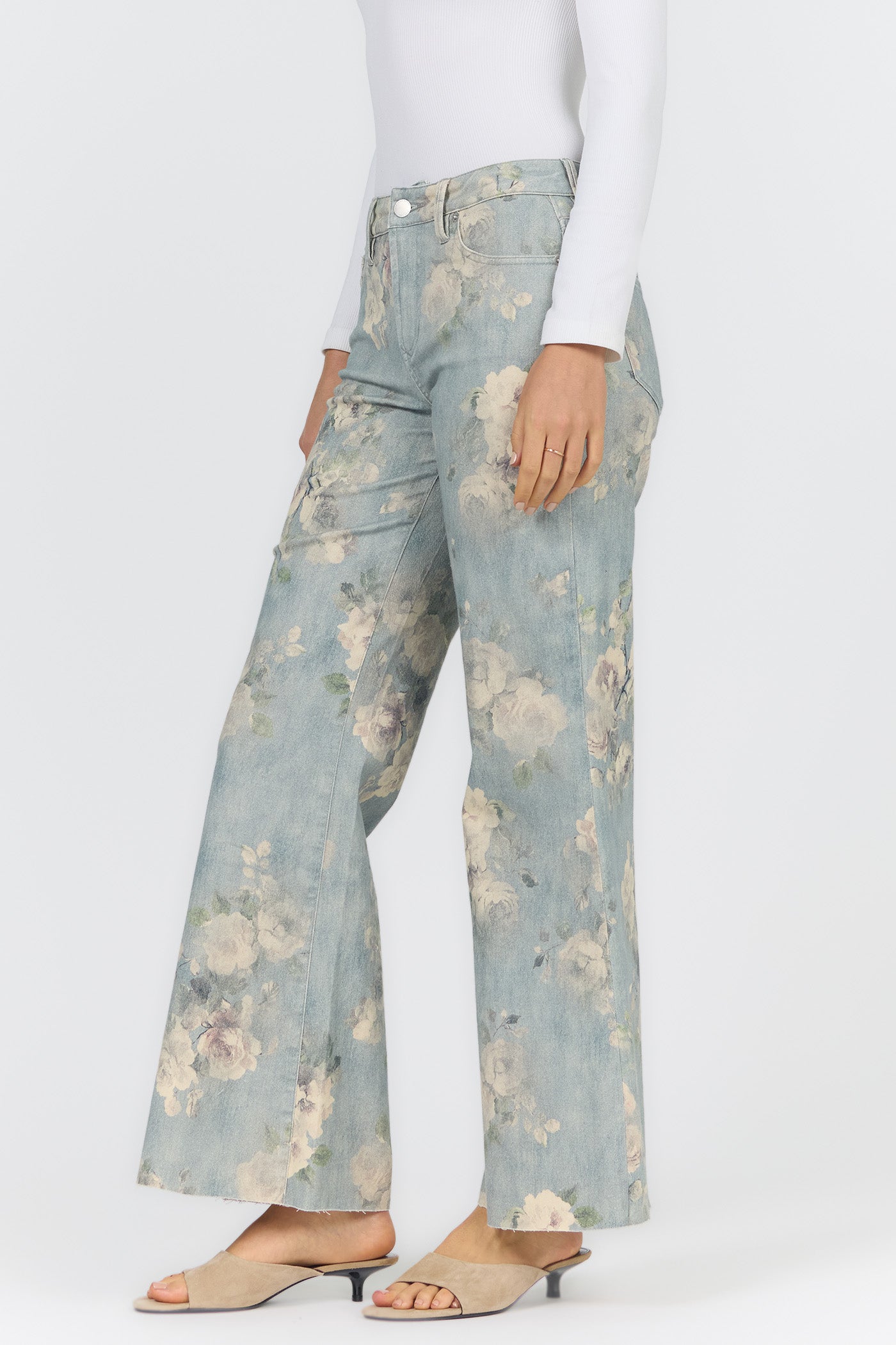 Dear John Micah Wide Leg Jean in Sea Glass Garden