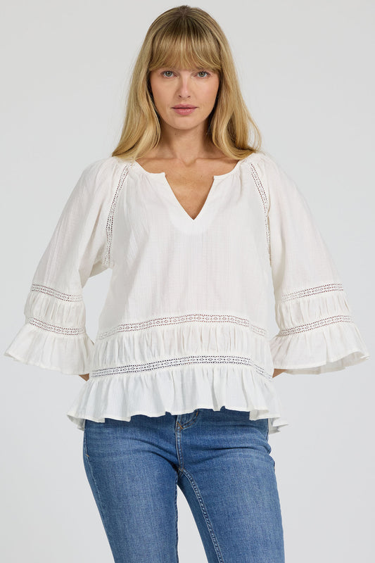 Dear John Sybil Blouse in White