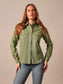 Kimes Ranch Della Tencel Snap Shirt in Moss