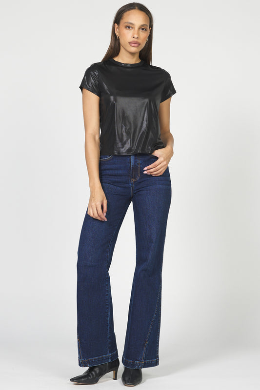 Dear John Unity Novelty Tee in Black Liquid Metal