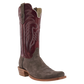 R. Watson Men’s Dark Cherry and Charcoal Roughout Narrow Square 13″ Boot