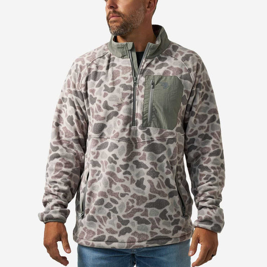 Burlebo The Micro Fleece Half Zip in Classic Deer Camo