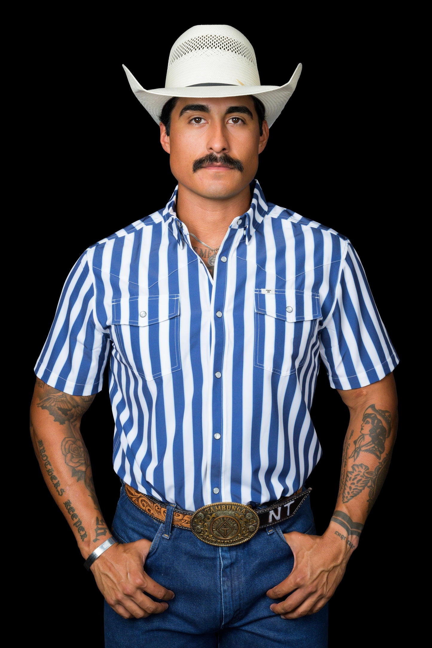Ferrell The Liam Short Sleeve Snap in Blue