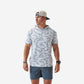 Burlebo Short Sleeve Performance Hoodie in White Camo