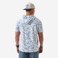 Burlebo Short Sleeve Performance Hoodie in White Camo