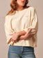 Kimes Ranch Addy Mid-Sleeve Boxy Sweatshirt in Natural