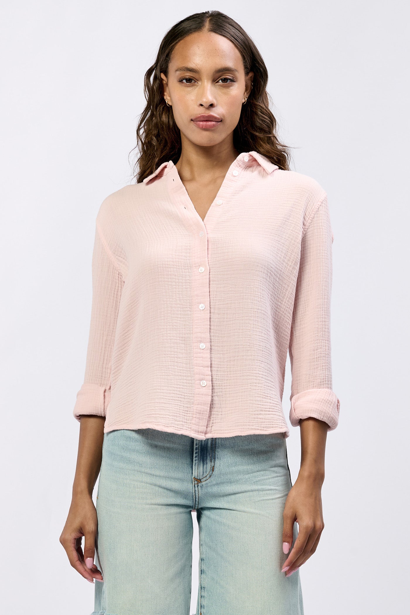 Dear John Gaia Button Down Shirt in Sepia Rose