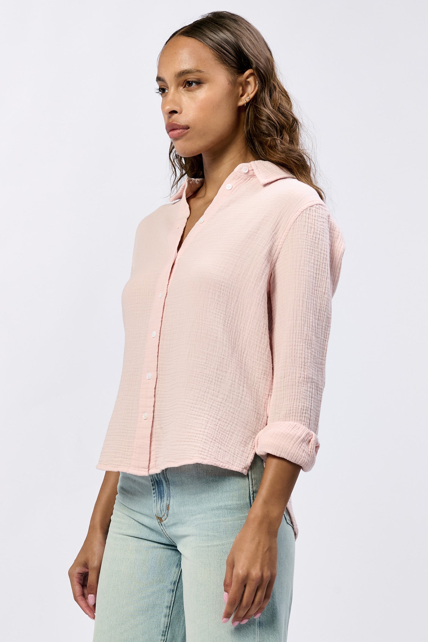 Dear John Gaia Button Down Shirt in Sepia Rose